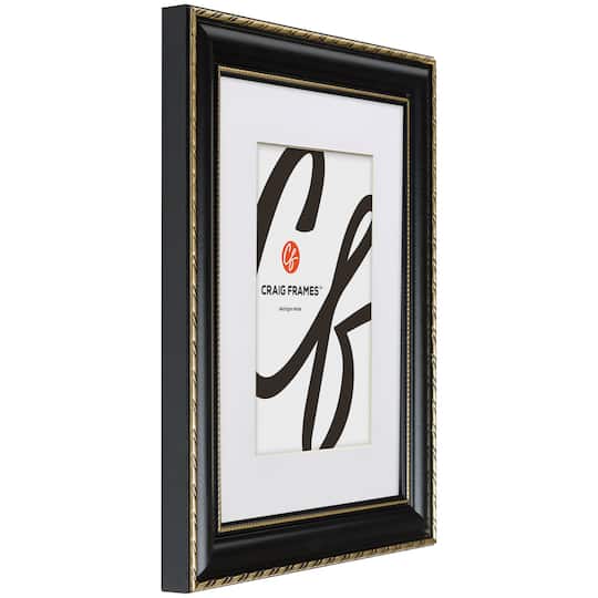 4 Pack Craig Frames Victoria Black & Gold Picture Frame with Mat